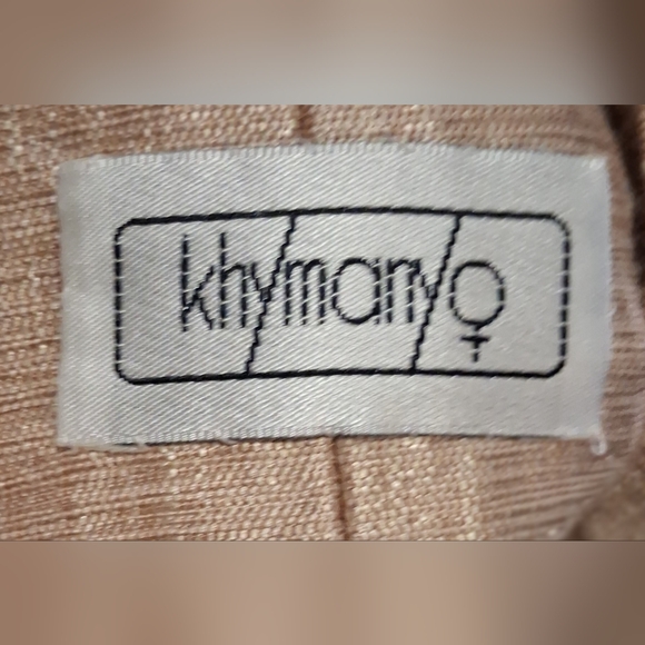 Raw Silk Gold Open Blazer Size XL Khymany - Picture 2 of 8